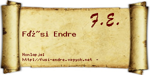 Füsi Endre névjegykártya