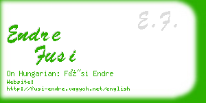endre fusi business card